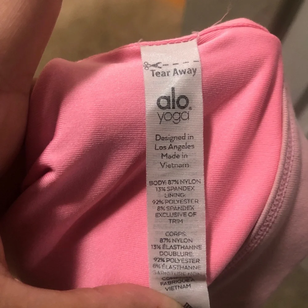 ALO Yoga Pink Sports Bra,Top Size M